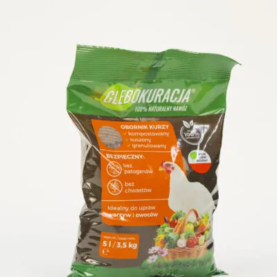 Obornik kurzy organiczny granulowany 5L (3,5kg) nawóz Glebokuracja