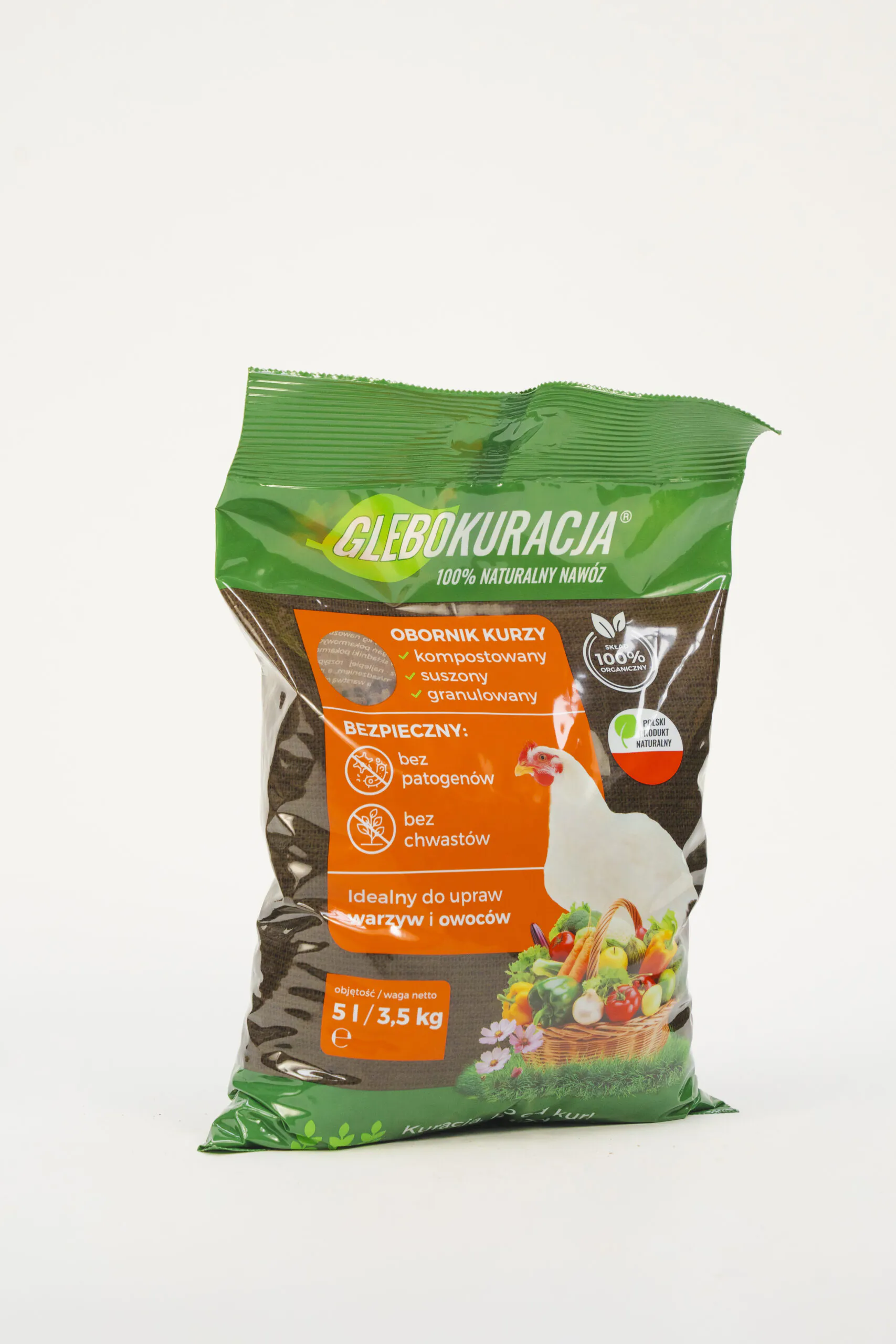 Obornik kurzy organiczny granulowany 20L (14kg) nawóz Glebokuracja